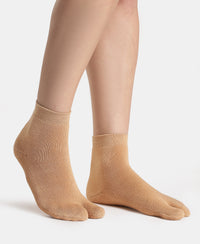 Acrylic Polyester Nylon Stretch Ankle Length Socks with StayFresh Treatment - Skin