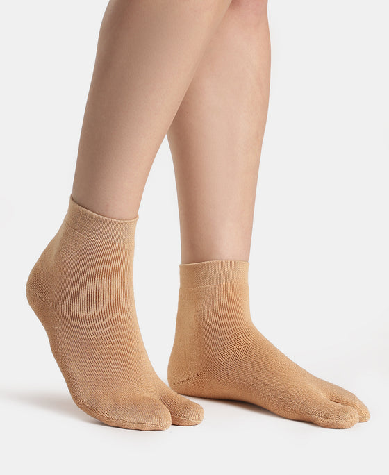 Acrylic Polyester Nylon Stretch Ankle Length Socks with StayFresh Treatment - Skin