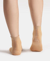 Acrylic Polyester Nylon Stretch Ankle Length Socks with StayFresh Treatment - Skin
