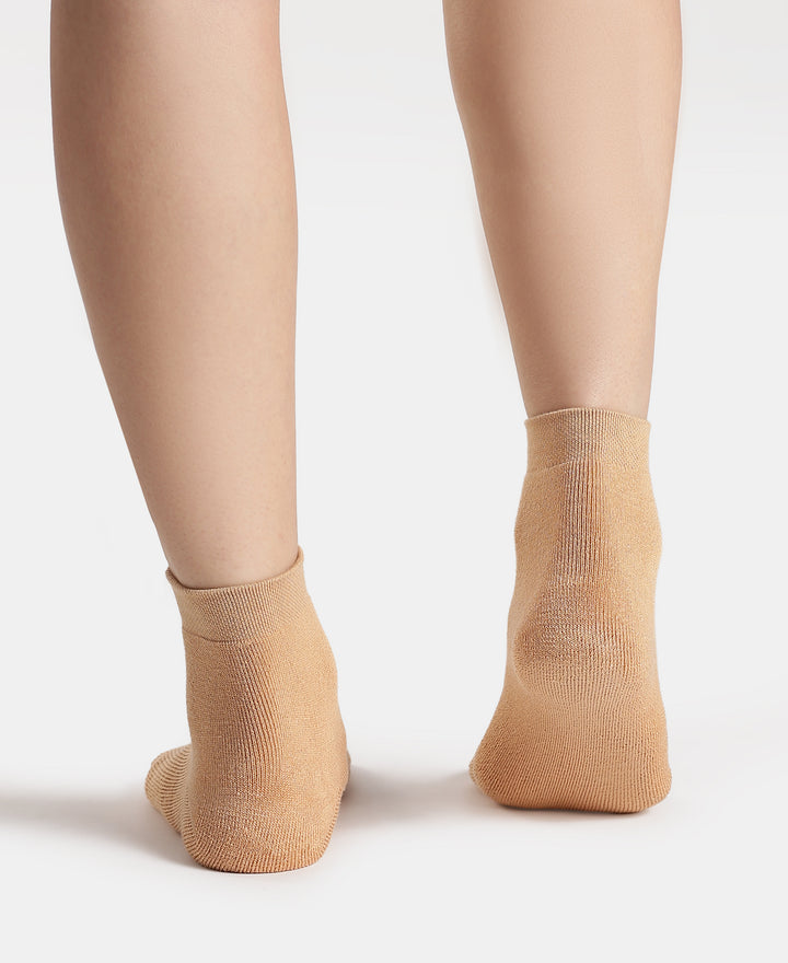 Acrylic Polyester Nylon Stretch Ankle Length Socks with StayFresh Treatment - Skin