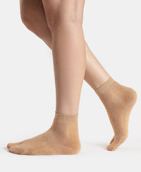 Acrylic Polyester Nylon Stretch Ankle Length Socks with StayFresh Treatment - Skin