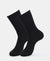 Modal Blend Fabric Scalloped Welt Crew Length Socks with StayFresh Treatment - Black