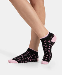 Compact Cotton Stretch Low Show Socks with StayFresh Treatment - Black & Pirouette (Pack of 2)