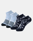 Compact Cotton Stretch Low Show Socks with StayFresh Treatment - Navy & Chambray Blue (Pack of 2)