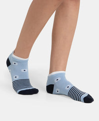 Compact Cotton Stretch Low Show Socks with StayFresh Treatment - Navy & Chambray Blue (Pack of 2)
