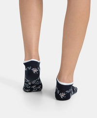 Compact Cotton Stretch Low Show Socks with StayFresh Treatment - Navy & Chambray Blue (Pack of 2)