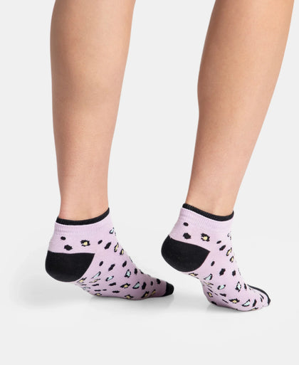 Compact Cotton Stretch Low Show Socks with StayFresh Treatment - Orchid Bloom - Peach Melba (Pack of 2)