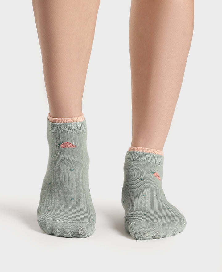 Compact Cotton Stretch Low Show Socks with StayFresh Treatment - Oatmeal Melange & Soft Chambray (Pack of 2)