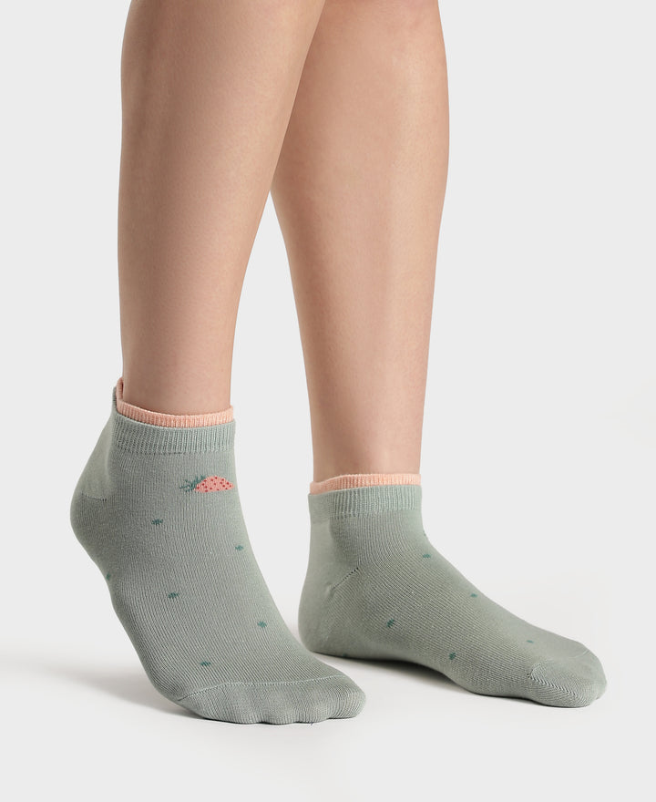 Compact Cotton Stretch Low Show Socks with StayFresh Treatment - Oatmeal Melange & Soft Chambray (Pack of 2)
