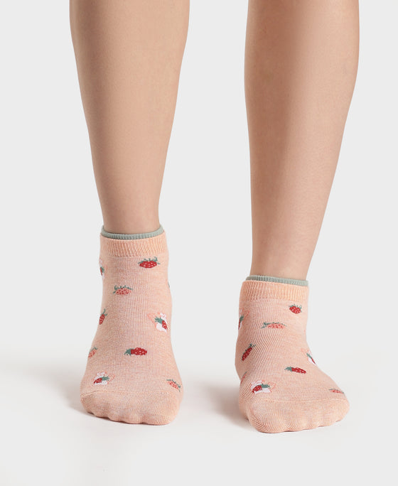 Compact Cotton Stretch Low Show Socks with StayFresh Treatment - Oatmeal Melange & Soft Chambray (Pack of 2)