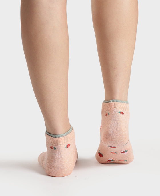 Compact Cotton Stretch Low Show Socks with StayFresh Treatment - Oatmeal Melange & Soft Chambray (Pack of 2)
