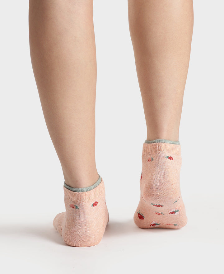 Compact Cotton Stretch Low Show Socks with StayFresh Treatment - Oatmeal Melange & Soft Chambray (Pack of 2)