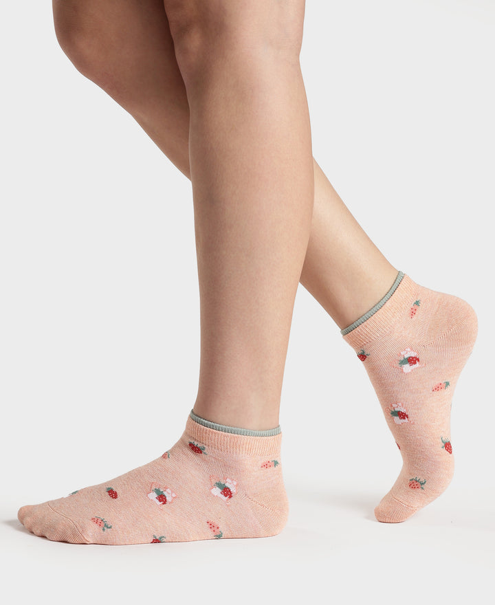 Compact Cotton Stretch Low Show Socks with StayFresh Treatment - Oatmeal Melange & Soft Chambray (Pack of 2)