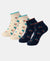 Compact Cotton Stretch Low Show Socks with StayFresh Treatment - Peacoat & Oat Meal (Pack of 2)