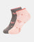 Compact Cotton Stretch Low Show Socks with StayFresh Treatment - Steel Grey - Pink Sorbet Melange (Pack of 2)