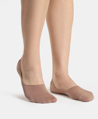 Compact Cotton Stretch No Show Socks with StayFresh Treatment - Almondine