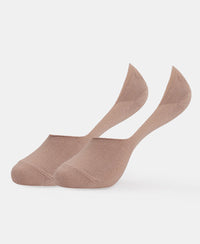 Compact Cotton Stretch No Show Socks with StayFresh Treatment - Almondine