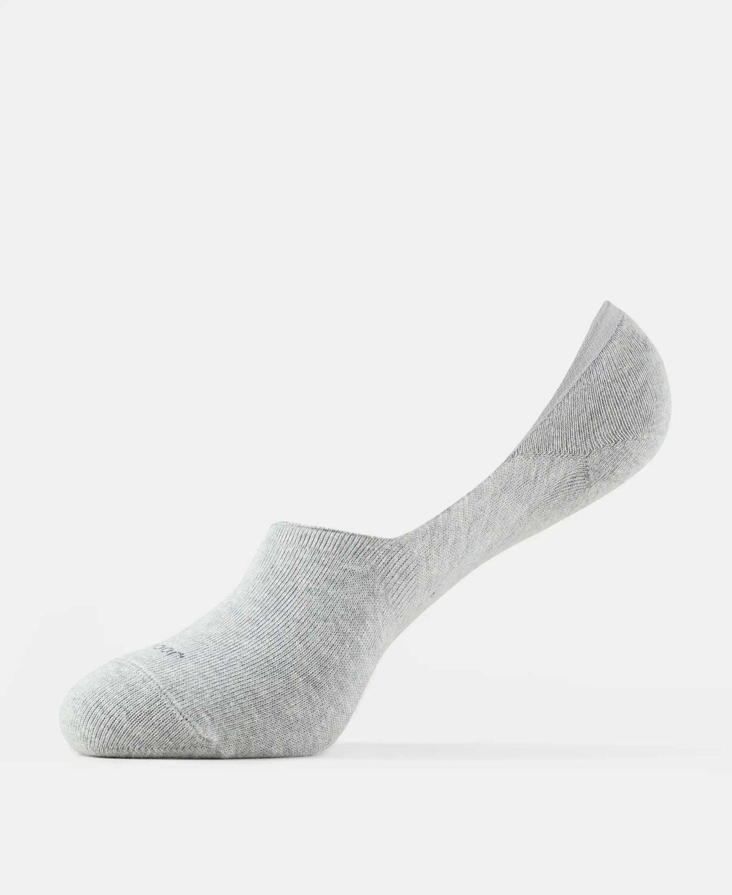 Compact Cotton Stretch No Show Socks with StayFresh Treatment - Grey Melange