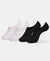 Compact Cotton Stretch No Show Socks with StayFresh Treatment - Lavender Fog Melange & Black (Pack of 2)