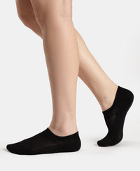 Compact Cotton Stretch No Show Socks with StayFresh Treatment - Lavender Fog Melange & Black (Pack of 2)