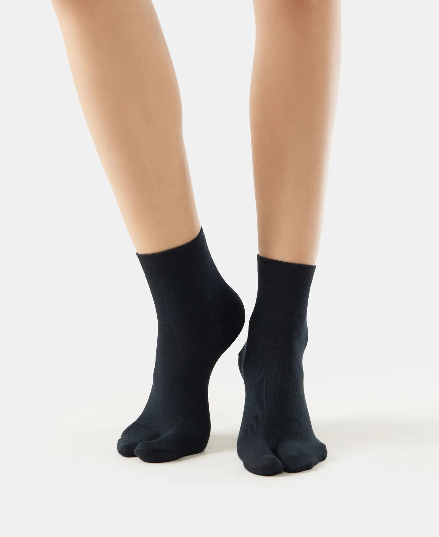 Compact Cotton Stretch Toe Socks with StayFresh Treatment - Black