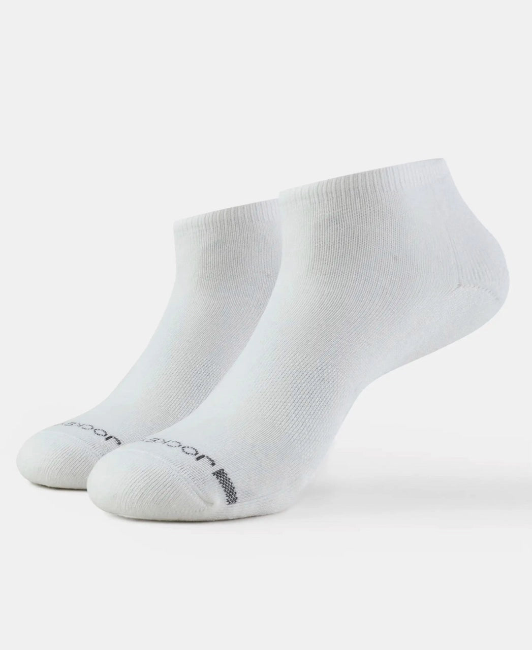 Compact Cotton Elastane Stretch Low Show Socks with StayFresh Treatment - White (Pack of 2)