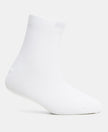 Kid's Compact Cotton Stretch Solid Ankle Length Socks With StayFresh Treatment - White