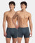 Super Combed Cotton Rib Solid Boxer Brief with Ultrasoft and Durable Waistband - Deep Slate (Pack of 2)
