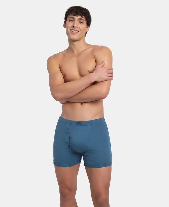 Super Combed Cotton Rib Solid Boxer Brief with Ultrasoft and Durable Waistband - Stellar