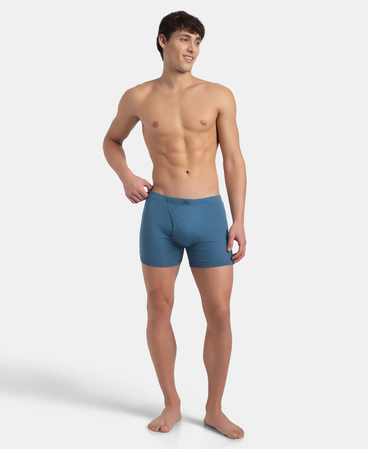Super Combed Cotton Rib Solid Boxer Brief with Ultrasoft and Durable Waistband - Stellar