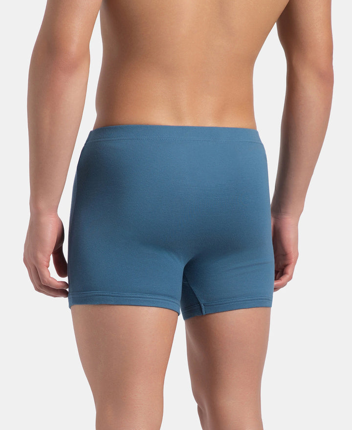 Super Combed Cotton Rib Solid Boxer Brief with Ultrasoft and Durable Waistband - Stellar (Pack of 2)