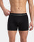 Super Combed Cotton Rib Solid Boxer Brief with Ultrasoft and Durable Waistband - Black