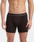 Super Combed Cotton Rib Solid Boxer Brief with Ultrasoft and Durable Waistband - Brown
