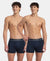 Super Combed Cotton Rib Solid Boxer Brief with Ultrasoft and Durable Waistband - Deep Navy (Pack of 2)