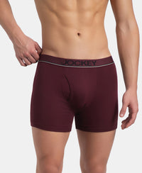 Super Combed Cotton Rib Solid Boxer Brief with Ultrasoft and Durable Waistband - Port Royale