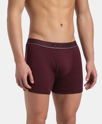 Super Combed Cotton Rib Solid Boxer Brief with Ultrasoft and Durable Waistband - Port Royale