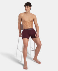 Super Combed Cotton Rib Solid Boxer Brief with Ultrasoft and Durable Waistband - Port Royale
