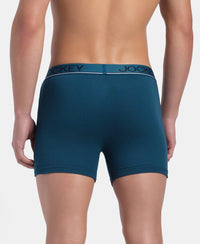 Super Combed Cotton Rib Solid Boxer Brief with Ultrasoft and Durable Waistband - Seaport Teal