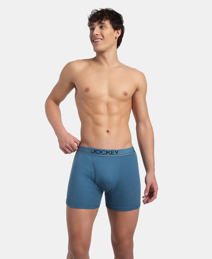 Super Combed Cotton Rib Solid Boxer Brief with Ultrasoft and Durable Waistband - Stellar