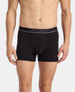 Super Combed Cotton Rib Solid Trunk with Ultrasoft Waistband - Black