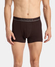 Super Combed Cotton Rib Solid Trunk with Ultrasoft Waistband - Brown