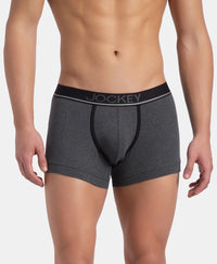 Super Combed Cotton Rib Solid Trunk with Ultrasoft Waistband - Charcoal Melange