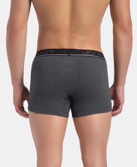 Super Combed Cotton Rib Solid Trunk with Ultrasoft Waistband - Charcoal Melange