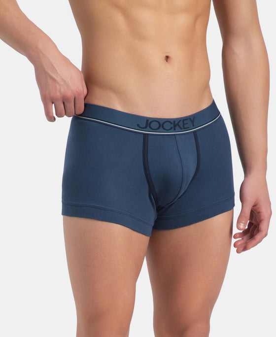 Super Combed Cotton Rib Solid Trunk with Ultrasoft Waistband - Dark Denim