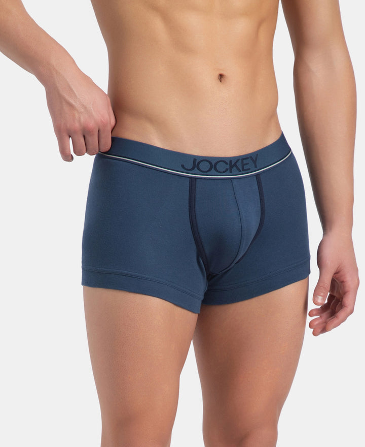 Super Combed Cotton Rib Solid Trunk with Ultrasoft Waistband - Dark Denim