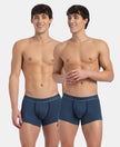 Super Combed Cotton Rib Solid Trunk with Ultrasoft Waistband - Dark Denim (Pack of 2)