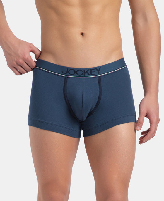 Super Combed Cotton Rib Solid Trunk with Ultrasoft Waistband - Dark Denim (Pack of 2)