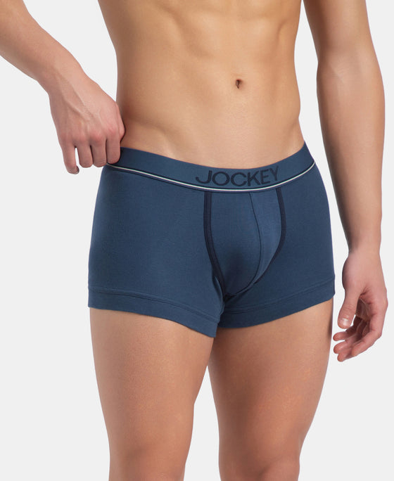 Super Combed Cotton Rib Solid Trunk with Ultrasoft Waistband - Dark Denim (Pack of 2)