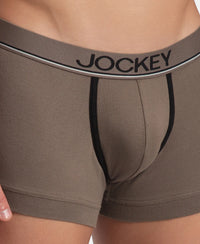 Super Combed Cotton Rib Solid Trunk with Ultrasoft Waistband - Dark Khaki (Pack of 2)