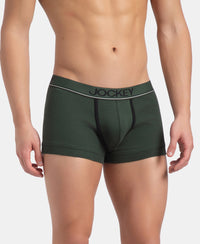 Super Combed Cotton Rib Solid Trunk with Ultrasoft Waistband - Deep Forest